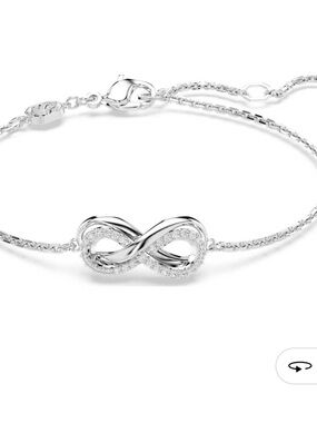 Swarovski Silver Infinity Bracelet with Crystal Accents